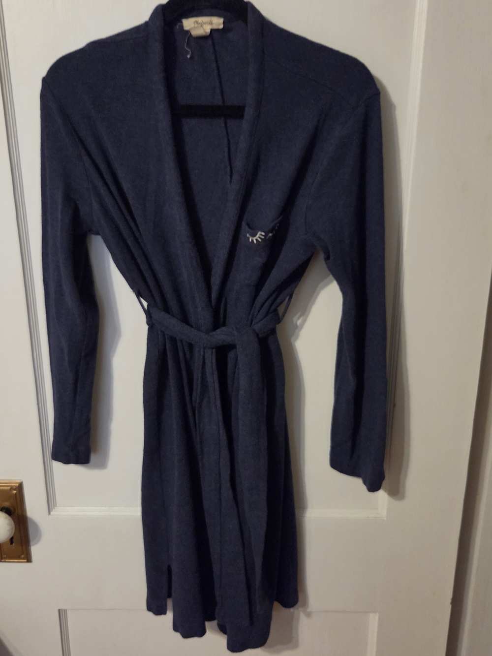 Madewell Navy Bath Robe S/XS